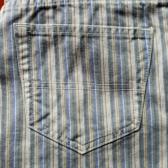 BLEU CAFE Premium Button-Fly Boyfriend High-Waisted Jeans Stripe VTG Size 12 NWT - Picture 6 of 9